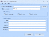 PDFArea HTML to PDF Converter screenshot